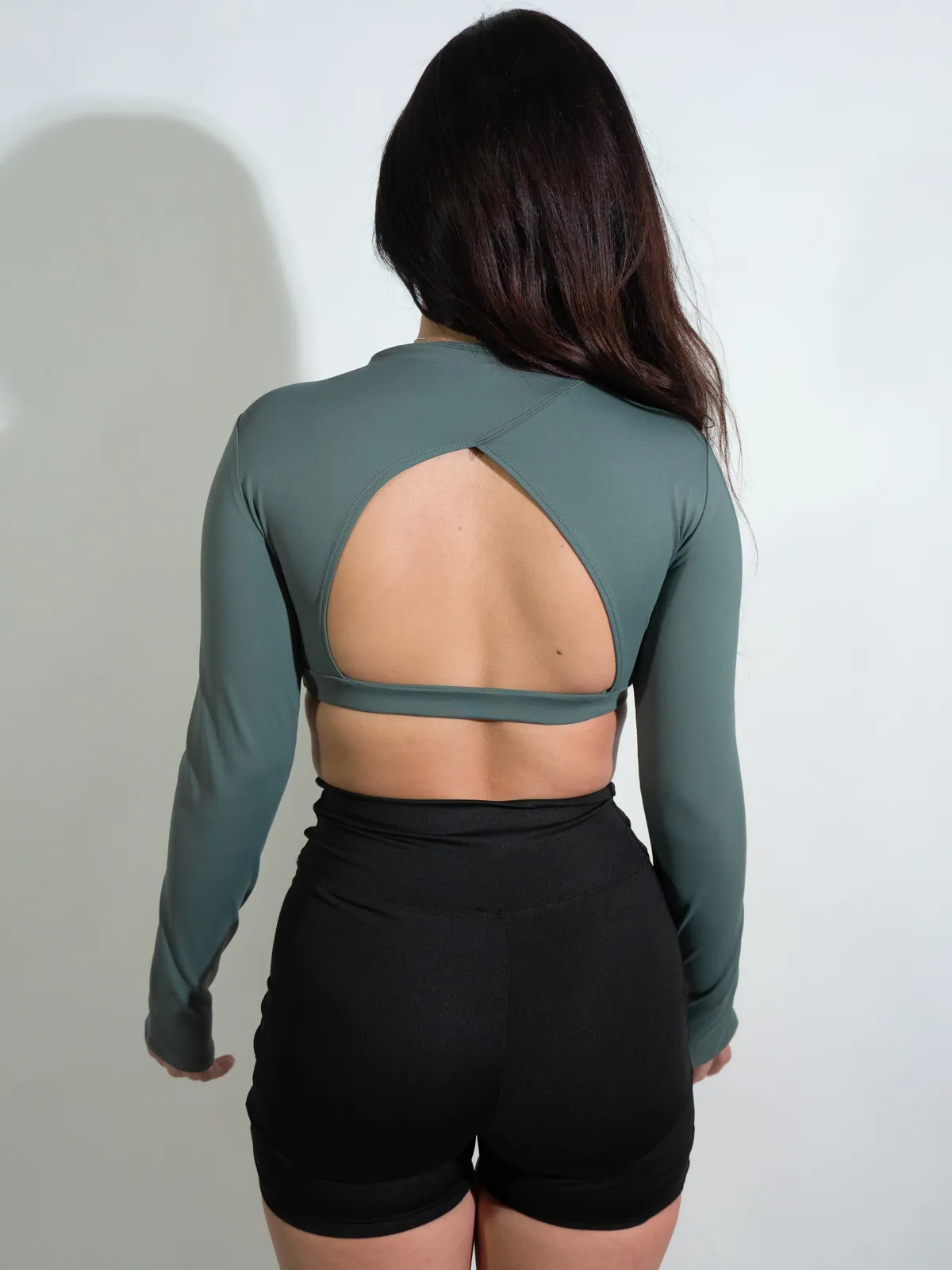 Blusa Soft Manga Longa na cor cinza