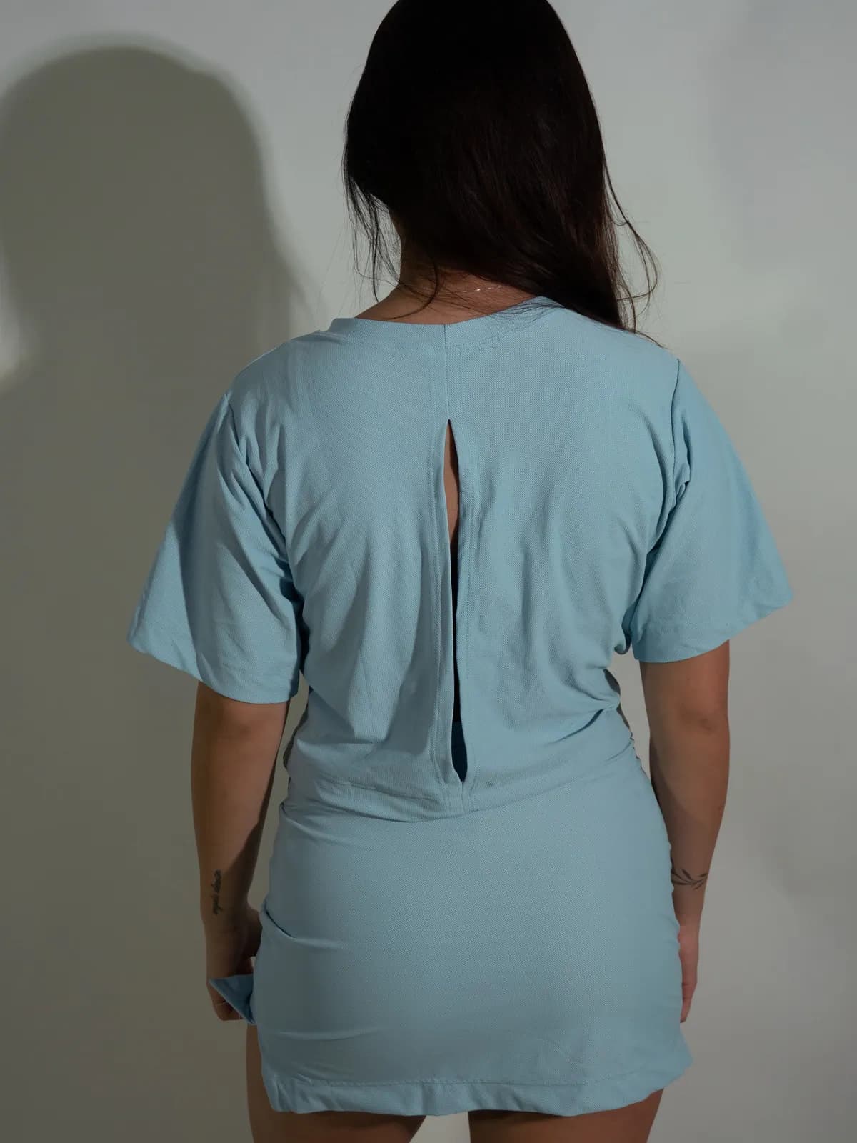 Conjunto Luna Camiseta e Short-Saia na cor azul cinderela
