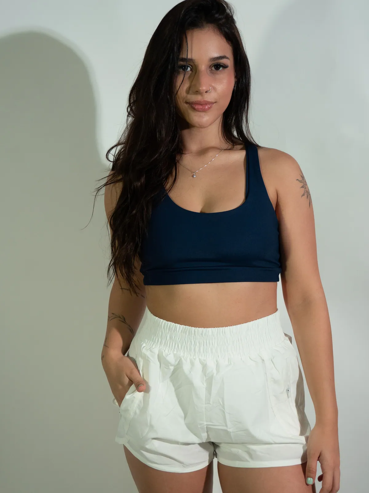 Shorts Move Tactel na cor branco